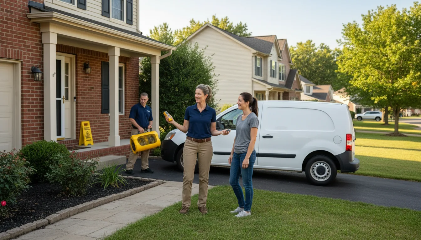 Residential water damage restoration in Rutland, IL